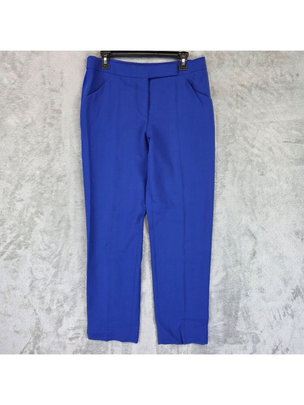 Giorgio Armani Dress Pants Womens 12 Blue Stretch Twill Slim Tapered Italy